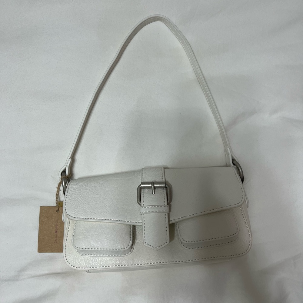 Brandy Melville White Faux Leather Purse